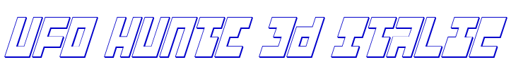UFO Hunte 3D Italic font